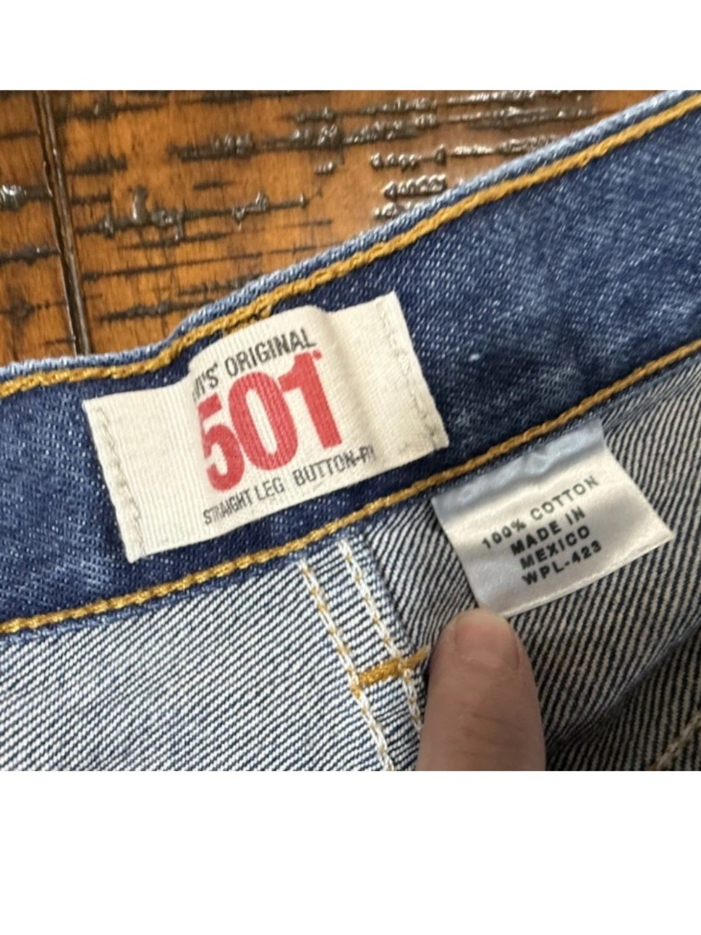 Y2K Levi's 501 34x33 Button Fly Denim Jeans Dark Blue Perfect